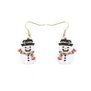 Handmade Stainless Steel Snowman Earrings